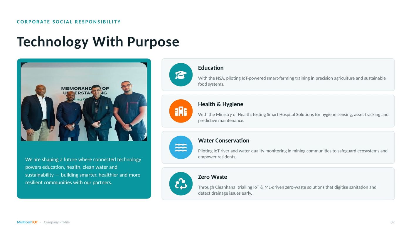 Company profile, page 10 of 13: Technology With Purpose